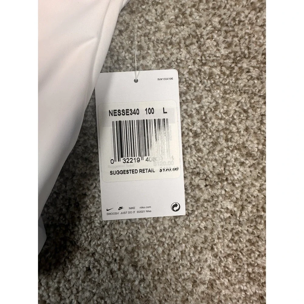 NEW NWT Nike JACQUEMUS one 1 pc swim suit L LARGE athletic bodysuit zipper White